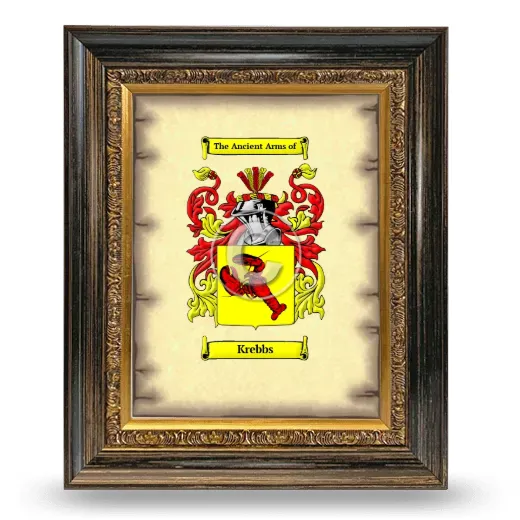 Krebbs Coat of Arms Framed - Heirloom