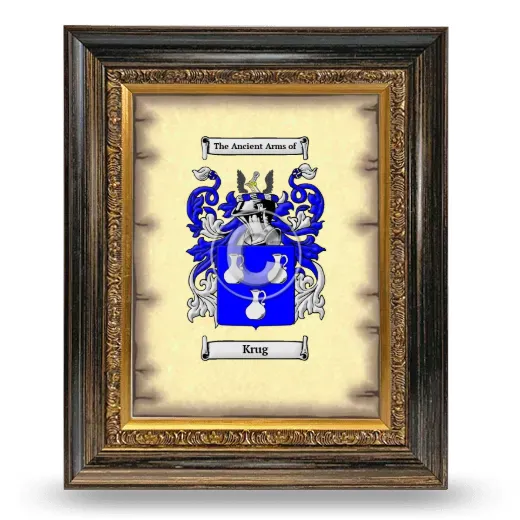 Krug Coat of Arms Framed - Heirloom