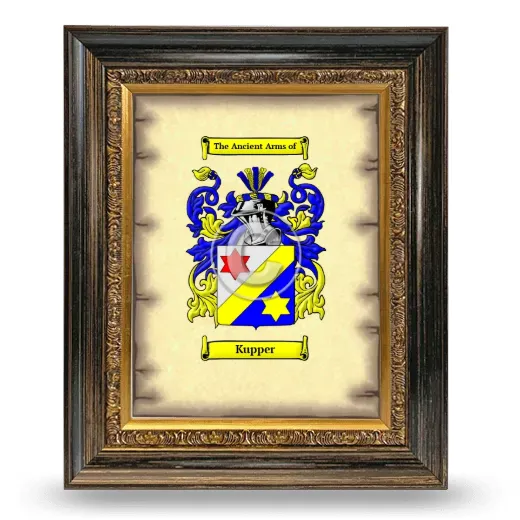 Kupper Coat of Arms Framed - Heirloom