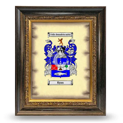 Kyan Coat of Arms Framed - Heirloom