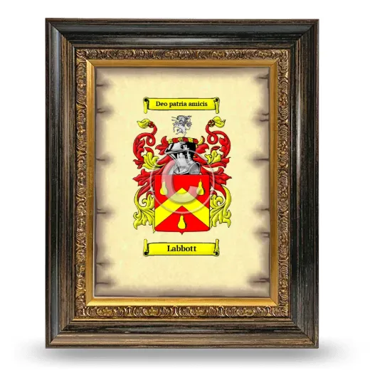 Labbott Coat of Arms Framed - Heirloom