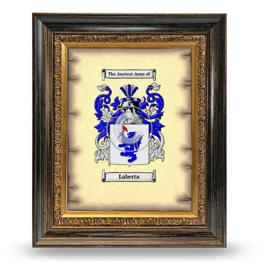 Laberta Coat of Arms Framed - Heirloom