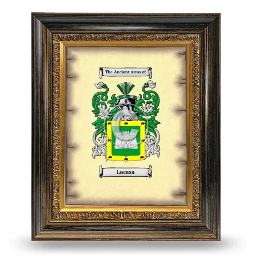 Lacasa Coat of Arms Framed - Heirloom