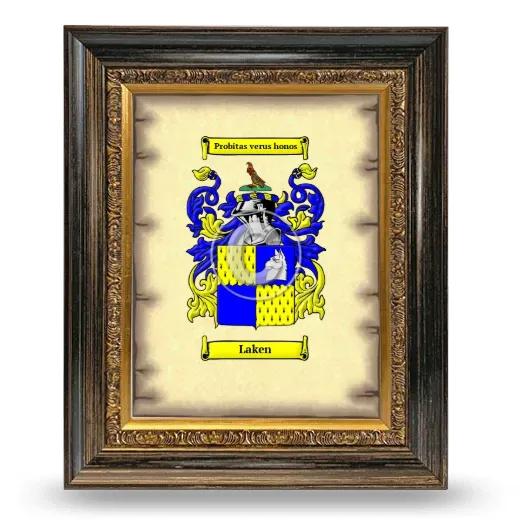 Laken Coat of Arms Framed - Heirloom