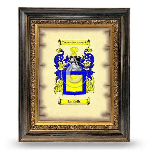 Landells Coat of Arms Framed - Heirloom