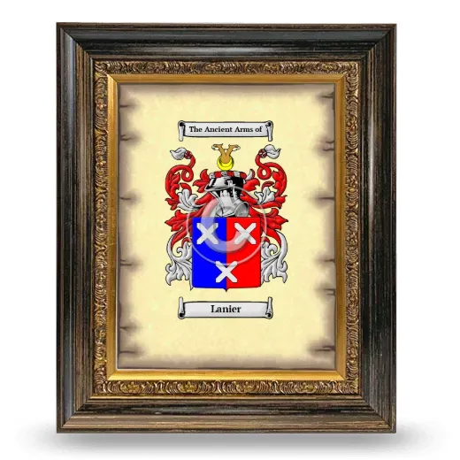 Lanier Coat of Arms Framed - Heirloom