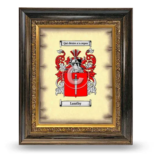 Lanthy Coat of Arms Framed - Heirloom