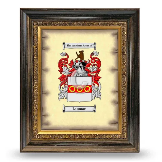 Lauman Coat of Arms Framed - Heirloom