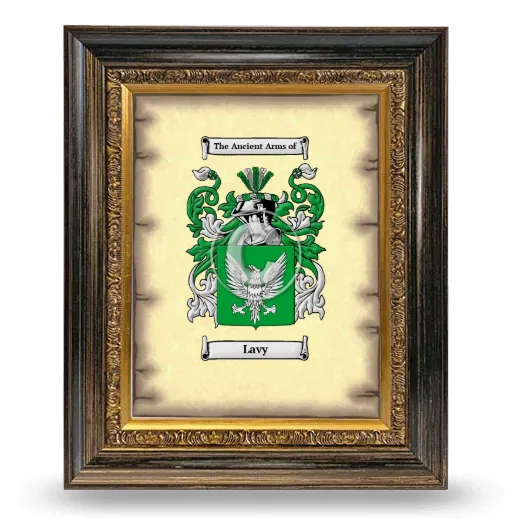Lavy Coat of Arms Framed - Heirloom