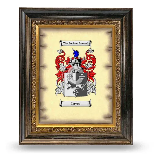 Layer Coat of Arms Framed - Heirloom