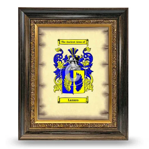 Lazaro Coat of Arms Framed - Heirloom