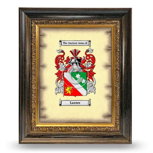 Lazzer Coat of Arms Framed - Heirloom