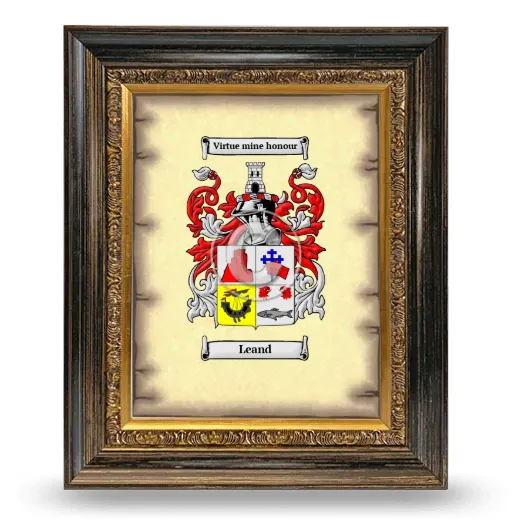 Leand Coat of Arms Framed - Heirloom