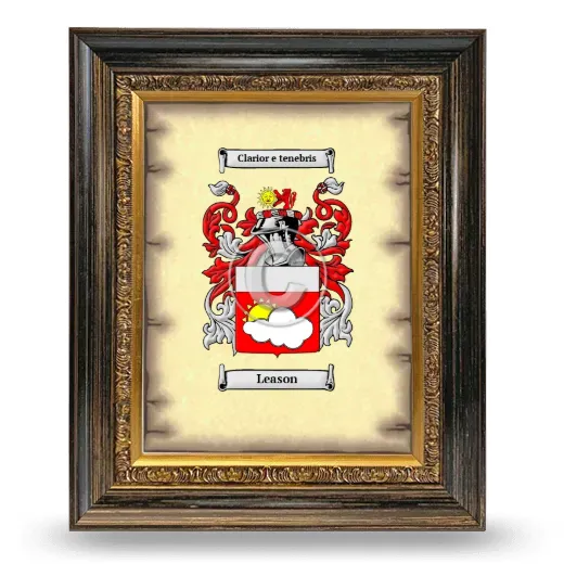 Leason Coat of Arms Framed - Heirloom