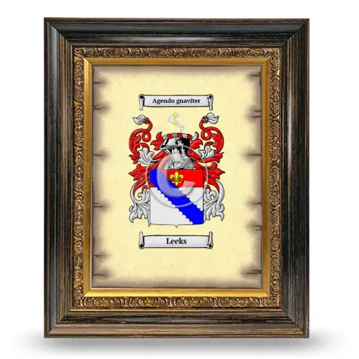 Leeks Coat of Arms Framed - Heirloom