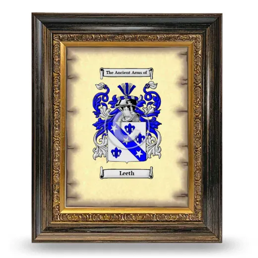 Leeth Coat of Arms Framed - Heirloom