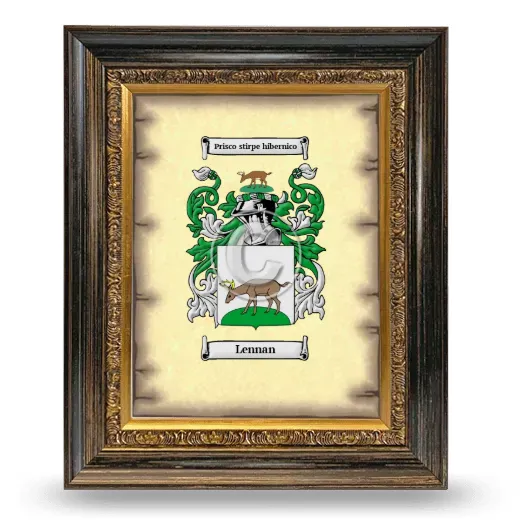 Lennan Coat of Arms Framed - Heirloom