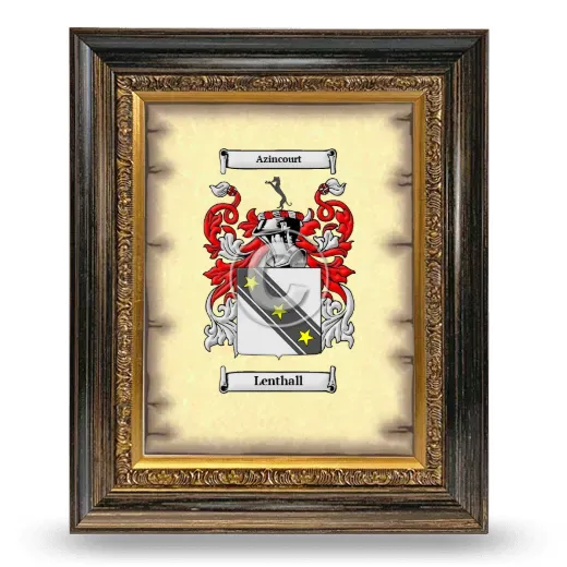 Lenthall Coat of Arms Framed - Heirloom