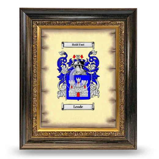 Leode Coat of Arms Framed - Heirloom