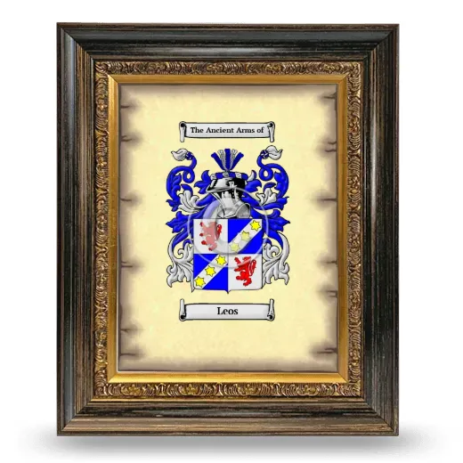 Leos Coat of Arms Framed - Heirloom