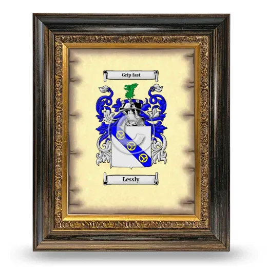 Lessly Coat of Arms Framed - Heirloom