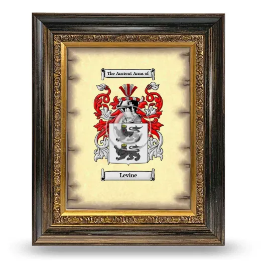 Levine Coat of Arms Framed - Heirloom