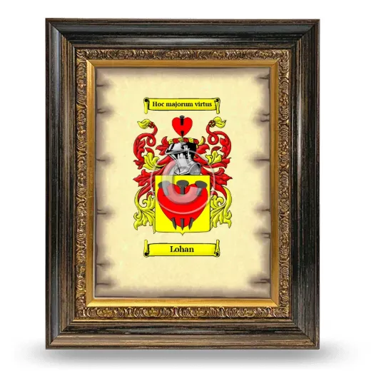 Lohan Coat of Arms Framed - Heirloom