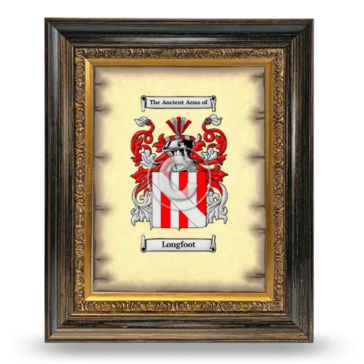 Longfoot Coat of Arms Framed - Heirloom