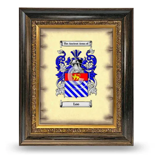 Loo Coat of Arms Framed - Heirloom
