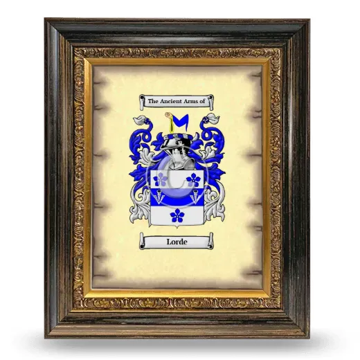 Lorde Coat of Arms Framed - Heirloom