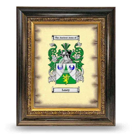 Losey Coat of Arms Framed - Heirloom