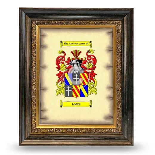 Lotze Coat of Arms Framed - Heirloom