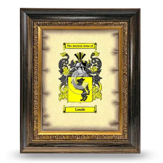 Loude Coat of Arms Framed - Heirloom
