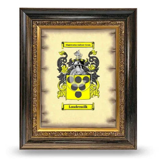 Loudermilk Coat of Arms Framed - Heirloom
