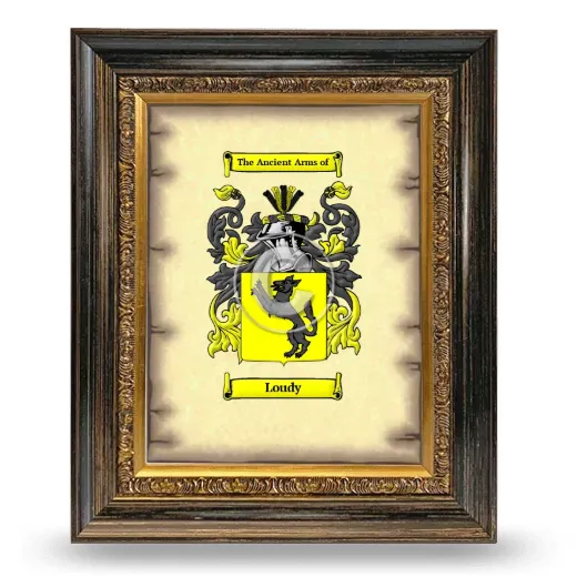 Loudy Coat of Arms Framed - Heirloom