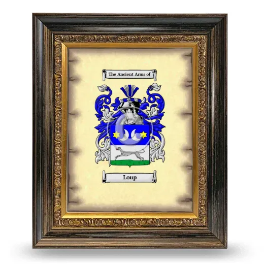 Loup Coat of Arms Framed - Heirloom