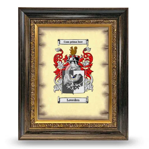 Loveden Coat of Arms Framed - Heirloom