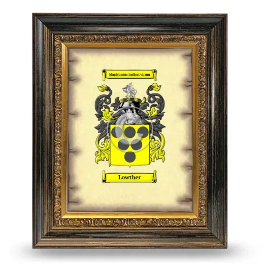 Lowther Coat of Arms Framed - Heirloom