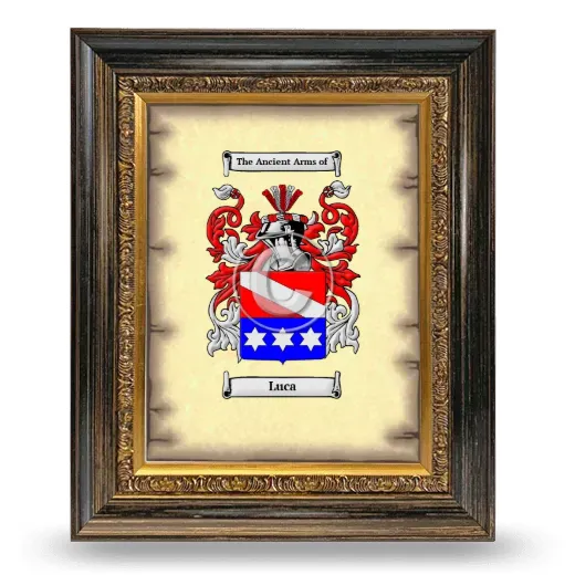 Luca Coat of Arms Framed - Heirloom