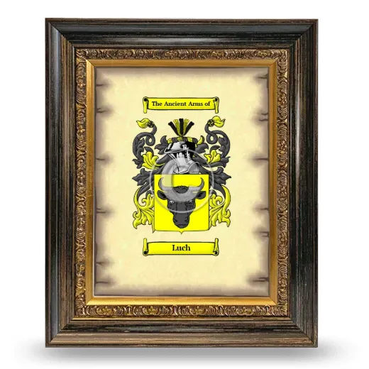 Luch Coat of Arms Framed - Heirloom