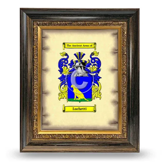 Luchetti Coat of Arms Framed - Heirloom