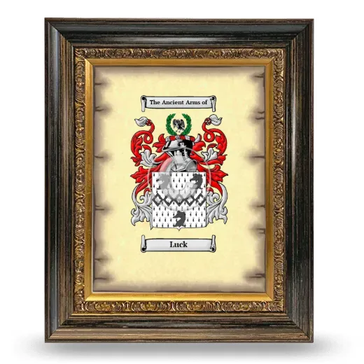 Luck Coat of Arms Framed - Heirloom