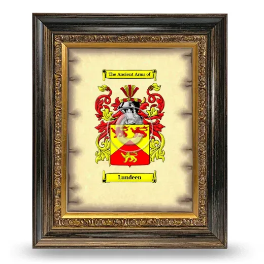 Lundeen Coat of Arms Framed - Heirloom