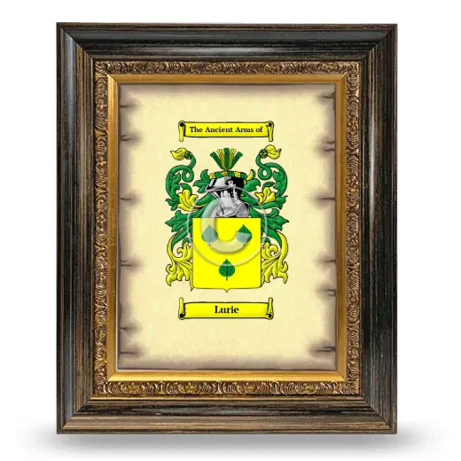 Lurie Coat of Arms Framed - Heirloom
