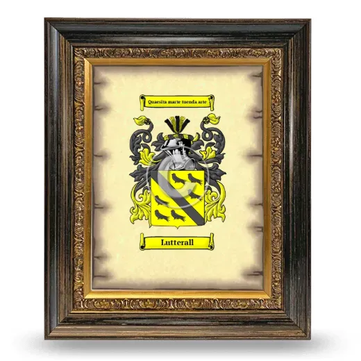 Lutterall Coat of Arms Framed - Heirloom