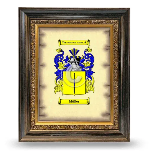 Müller Coat of Arms Framed - Heirloom