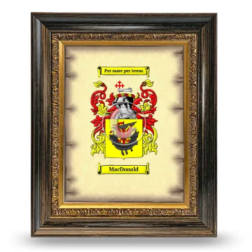 MacDonald Coat of Arms Framed - Heirloom