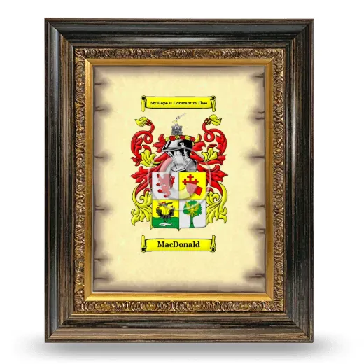 MacDonald Coat of Arms Framed - Heirloom