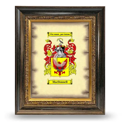 MacDonnell Coat of Arms Framed - Heirloom
