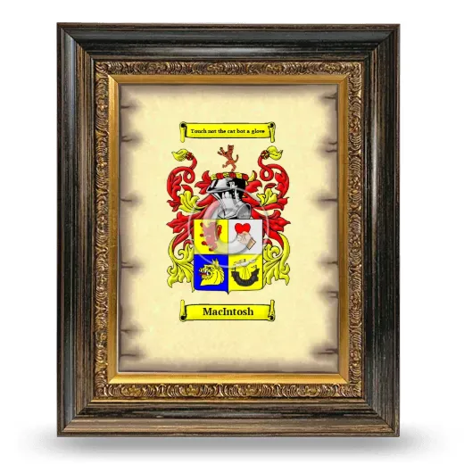 MacIntosh Coat of Arms Framed - Heirloom
